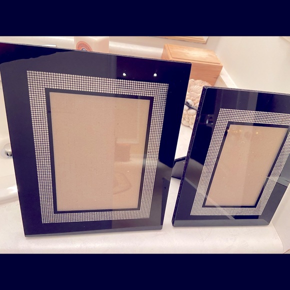Set of 2 Crystal Accented Picture Frames - Picture 1 of 7
